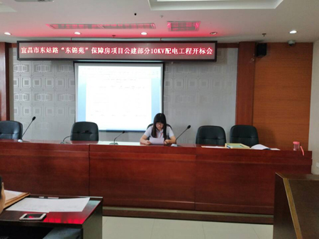 宜昌市东站路“东锦苑”保障房公建部分10KV配电工程开标会